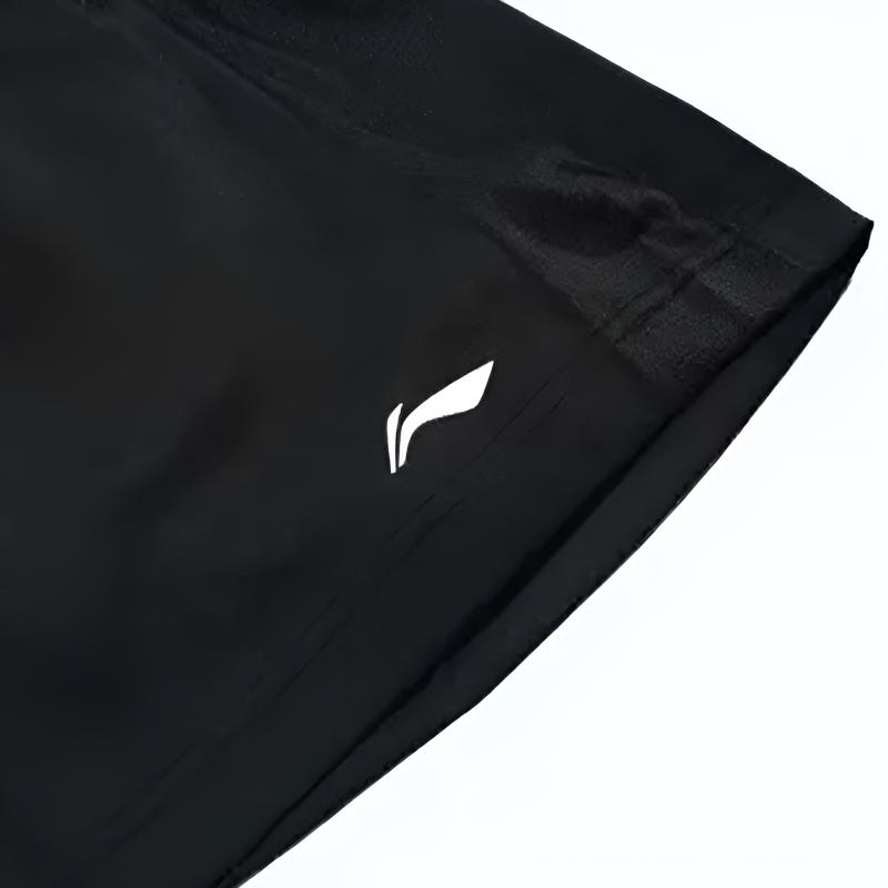 LiNing Summer Mens Short Sleeve Shorts Simple Fashion Comfortable Versatile Skin-Friendly Casual Sports Suit Men suit White Black AHSUA07-2+YATV113-1