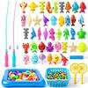 Heculos Fishing Game Bath Toy - Magnetic Fishing Game for Bath and Pool - Includes Storage Basket - 51-Piece Set - Popular with Boys and Girls -