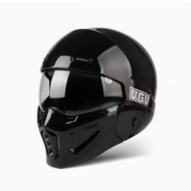 Full Face Motorcycle Helmet DOT Approved ABS Shell Adult Unisex All Season Ride Protection With Bluetooth Slot