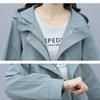 Spring and Autumn Women's Mid-length Trench Coat Hooded Zipper Tie-in Jackets British Style Loose Coats Women's Clothing