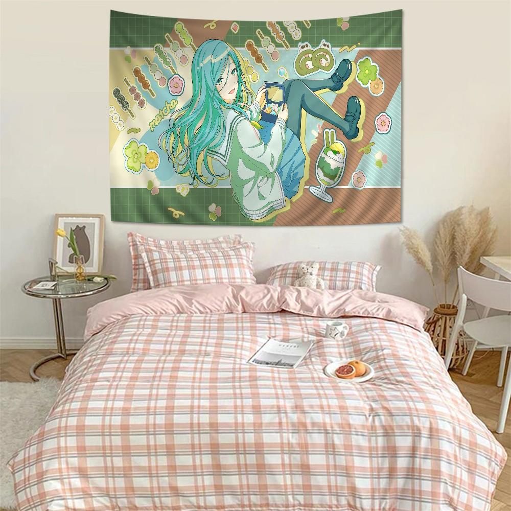 VOCALOID Virtual Singer Miku Printed Large Wall Tapestry Cheap Hippie Wall Hanging Bohemian Wall Tapestries Mandala Home Decor