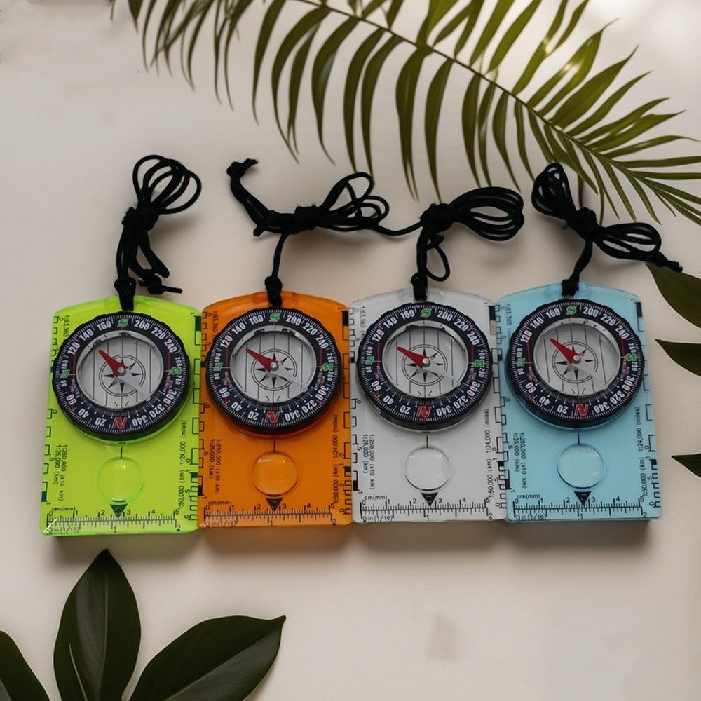 Multi-function Orienteering Navigation Transparent Surveying Ruler New Compass  Survival Gift
