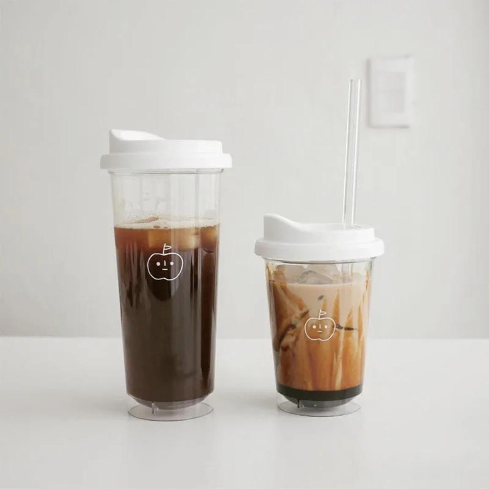 Leak-proof Water Bottle Transparent Coffee Cup Portable Drinking Bottle For Juice Milk Tea Coffee