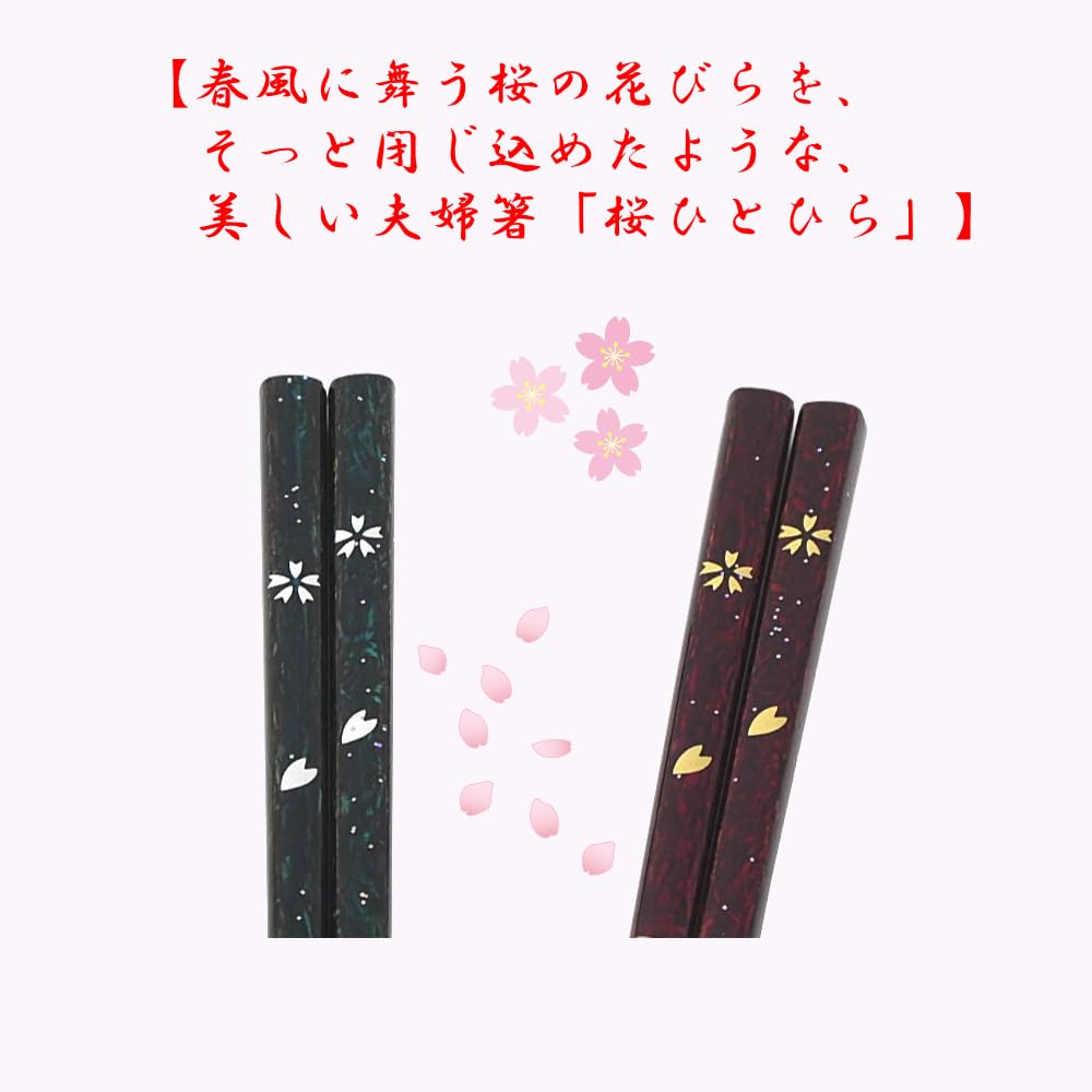 Value Chopsticks Safe Sakura Hitohira Made in Wakasa Lacquer Perfect for Home Bulk Simple Family Everyday Use Great (No Packaging)Dishwasher