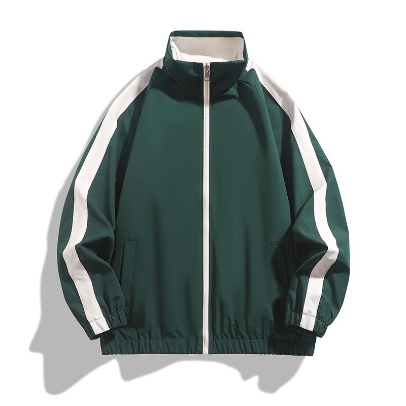 Giacca da Uomo Reversibile con Collo Alto - Trendy Marchio Americano per Abbigliamento Casual Primavera e Autunno.