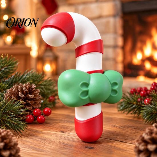 Durable TPR Sensory Toys Christmas Candy Cane & Elk Squishy Toy, Slow Rising Squeeze Fidget Elastic Stress Relief Desktop Ornament, Holiday