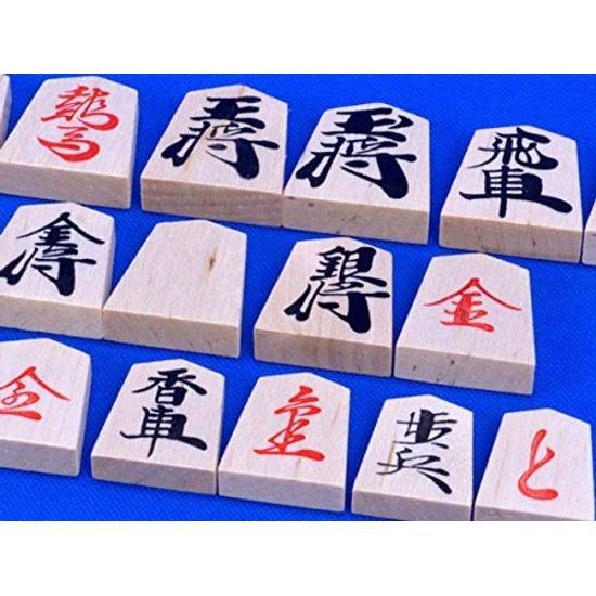 Shogi Set Shin Kei 1-Sun Tabletop Board Wooden Birch High-Quality Pusher Pieces Shogi-ya Mini Tsubaki Oil