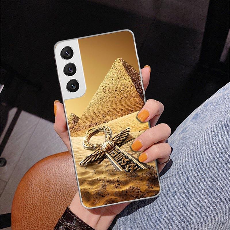 

Egypt Nefertiti Anubis Ankh Pharaoh Phnoe Case for Samsung Galaxy S26 S25 Edge S23 S24 Ultra S22 Plus S21 S20 FE Unique Cover So Samsung S24 FE