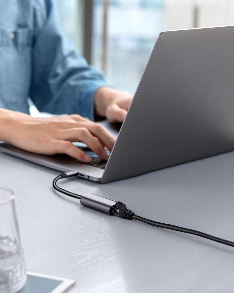USB-C to RJ45 Gigabit Ethernet Driver-Free Adapter Cable