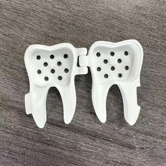 5Pcs Toothbrush Head Box Travel Toothbrush Head Case Tooth-Shaped Protective Box with Lid for Home