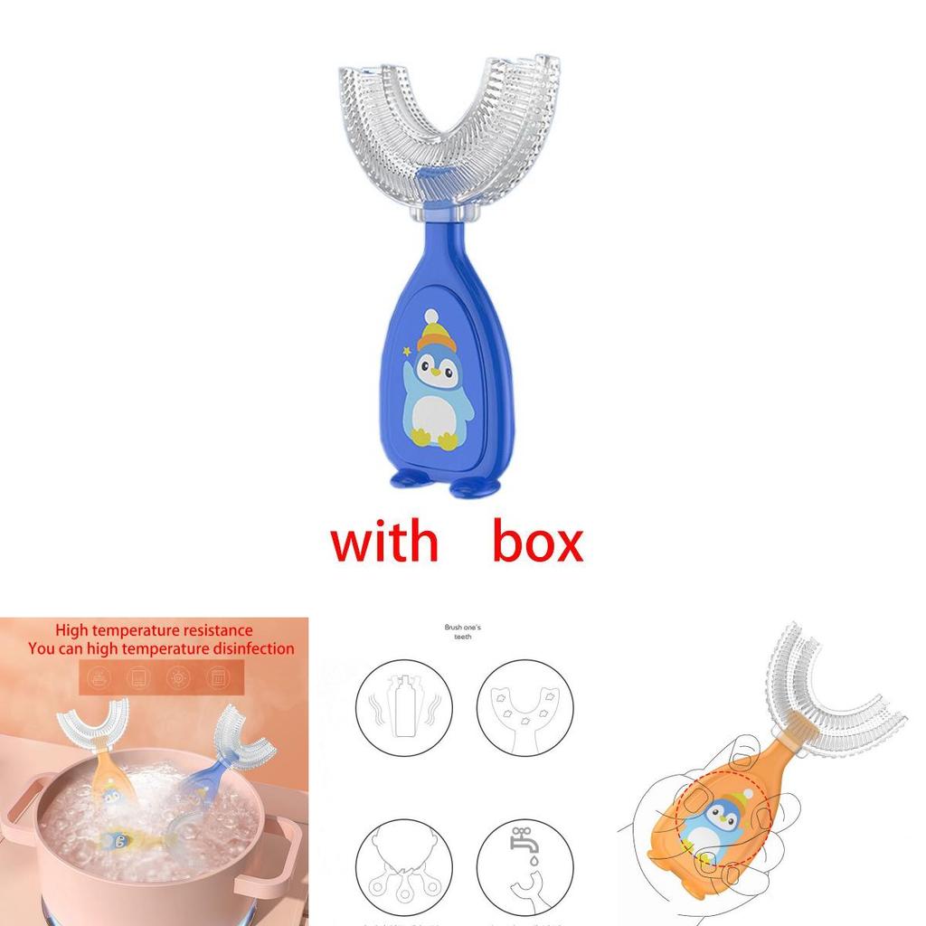Childrens Ushaped Silicone Toothbrush For Oral Cleaning With Soft Bristles In Multiple Colors