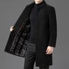 New Winter Chenille Coat for Young and Middle-aged Men, Long Velvet, Thickened Lapel, Woolen Warm Coat, Trendy
