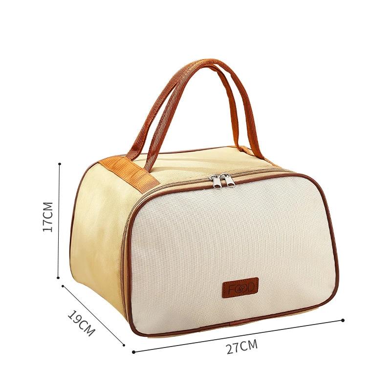 New Round Thermal Lunch Box Bag Waterproof Insulated Food Tote Kids Keep Fresh Cooler Shoulder Bags Portable Bento Storage Pouch