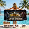 Custom Text Beach Towel, Soft Absorbent Swimming Multi-use TowelWorld of Warcraft