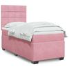 Maison Exclusive - Rete a doghe per letto con materasso Rosa 90x190 cm Velluto