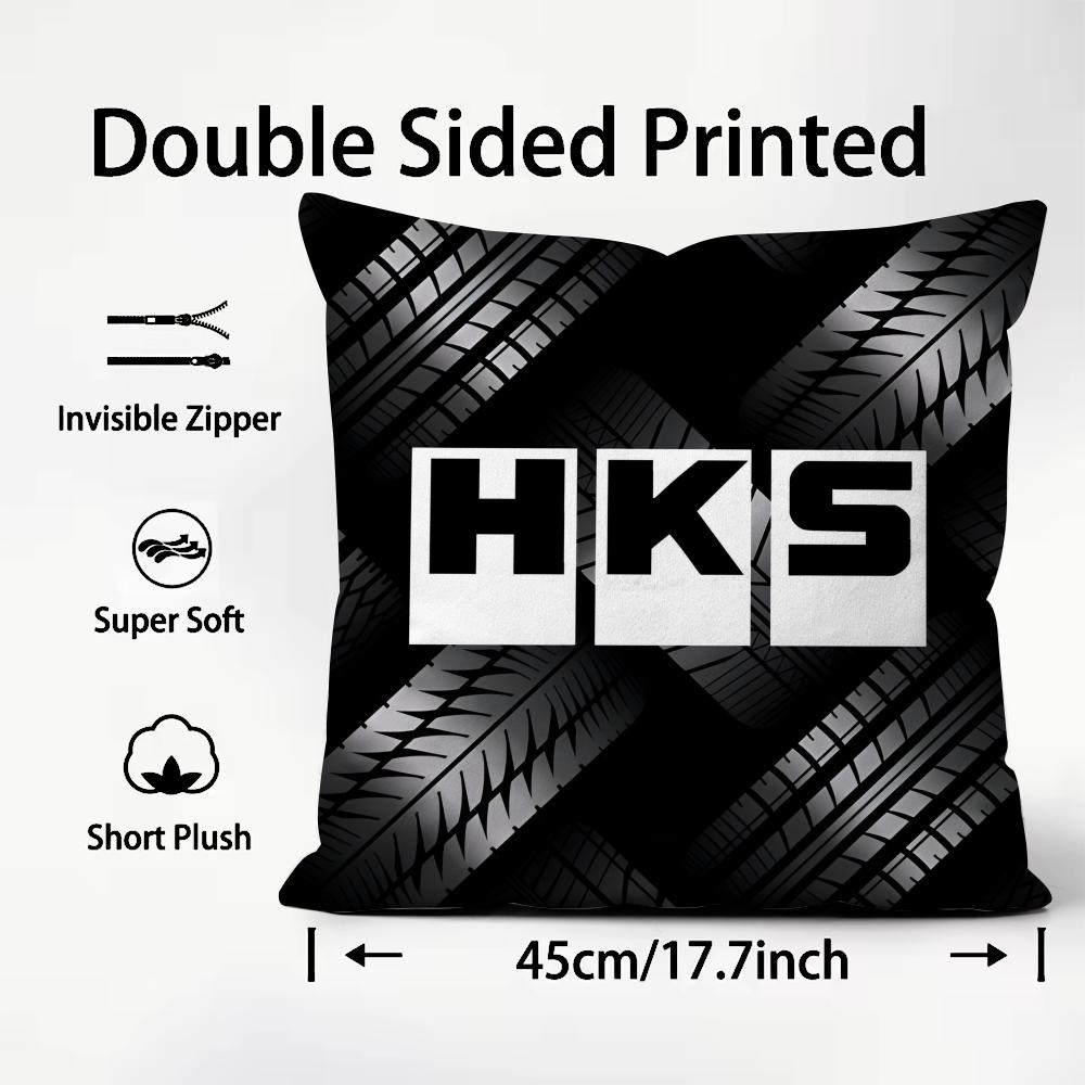 Fashion H-HKS-S Logo Cushion Cover Pattern Printed Pillowcase for Living Room Sofa Cushion Cover & Bedroom Decor