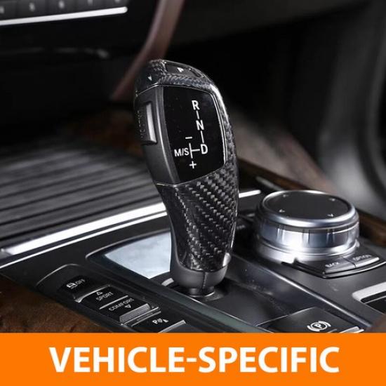 For F30 X3 X4 1-7Series BMW Carbon Fiber Pattern Gear Shift Knob Cover Trim