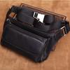 Real Leather Waist Bag, Mobile Phone Bag for Business, Top Layer Cowhide Chest Bag, Multifunctional Sports Single Shoulder Crossbody Bag