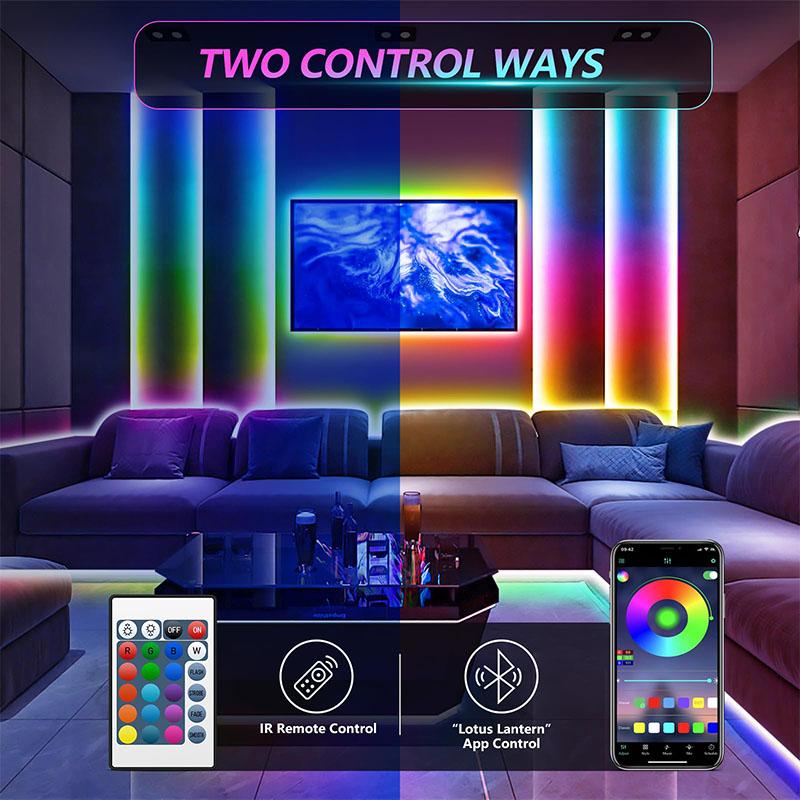 1–30M RGB LED Strip Lights 5V USB Bluetooth APP & 24-Key Remote Control Flexible Light for TV Backlight Bedroom Party Decor