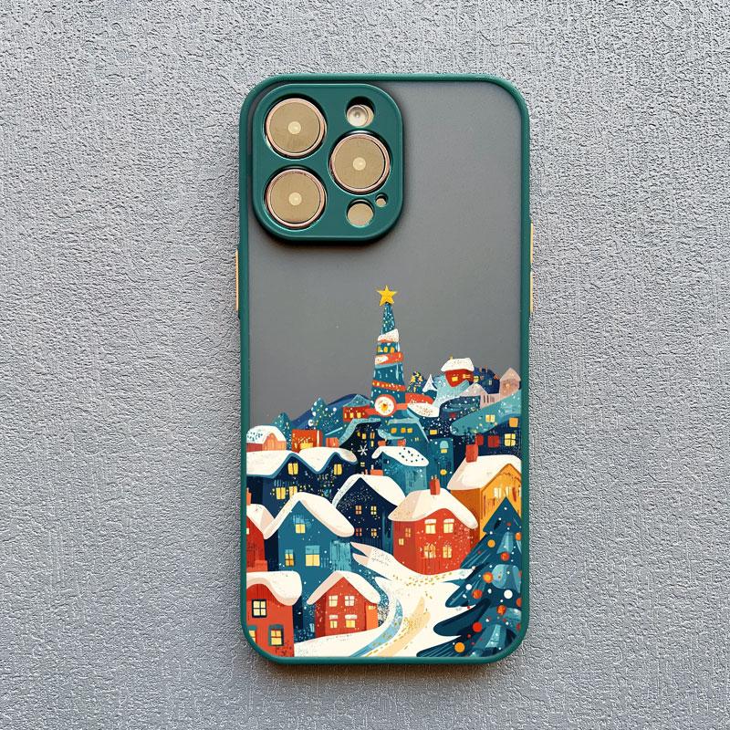 Winter Snow Street Scenery Phone Case For iPhone 17 Pro Max 16 15 Pro Max 14 Plus 13 Mini 12 11 Pro Max Shockproof Back Covers