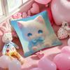 Cute Cured Animals Pictures Lovely Pillow Case Anti-Dustmite Pillowcase Invisible Zipper Silky Short Plush Sofa Cushion Cover
