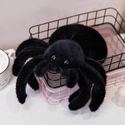 Black Spider Prank Plush Toy - Halloween Decoration Ornament