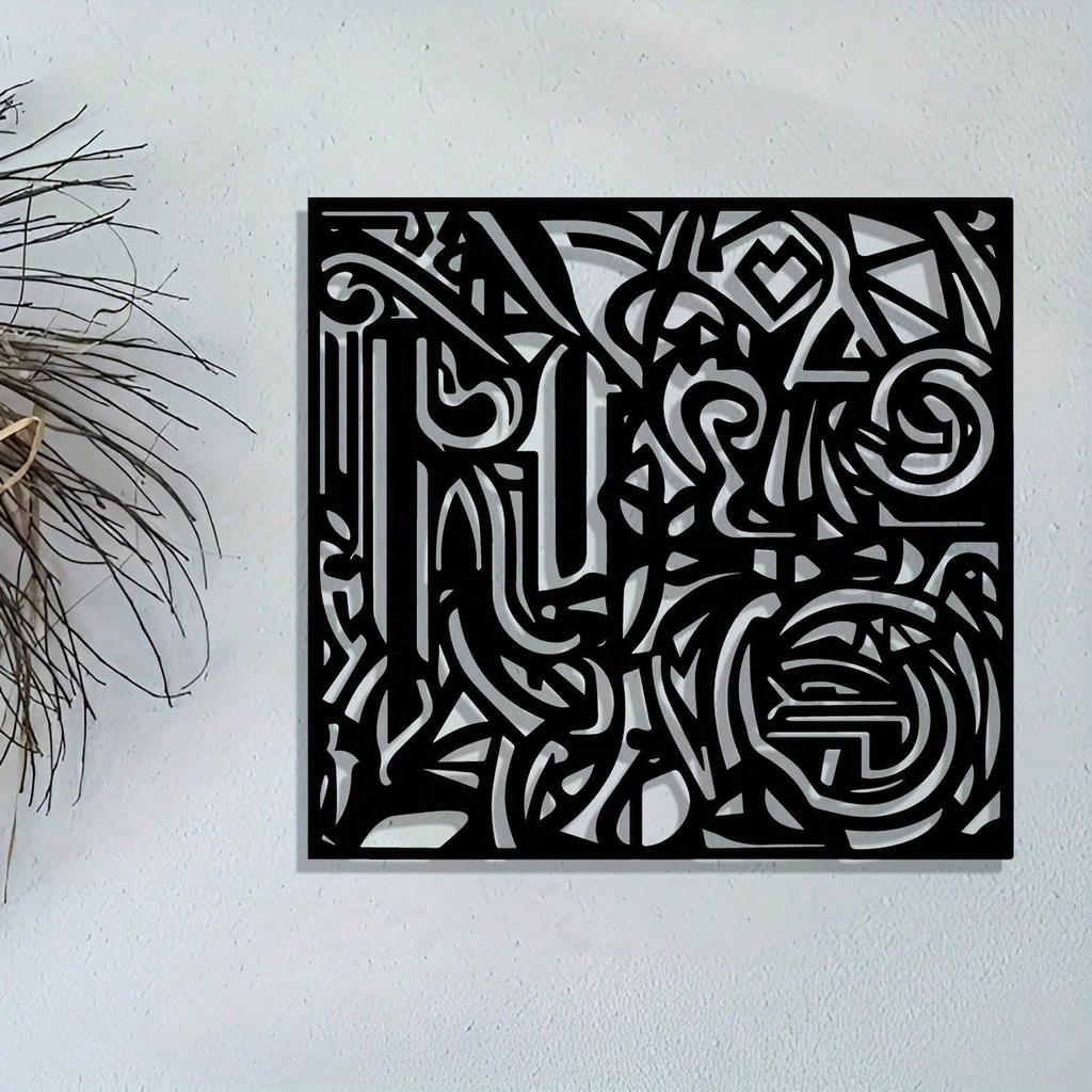 Metal Wall Sculpture Abstract Minimalism Modern Living Room Decor