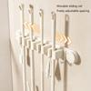 Sliding Rail Cleaning Tool Holder, Wall-Mounted Suction Rack with Integrated Hanging Feature for Mops, Glass and Smooth Tile