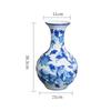 Elegant Blue and White Porcelain Vase: Retro Ceramic Ornament for Living Room Flower Arrangements