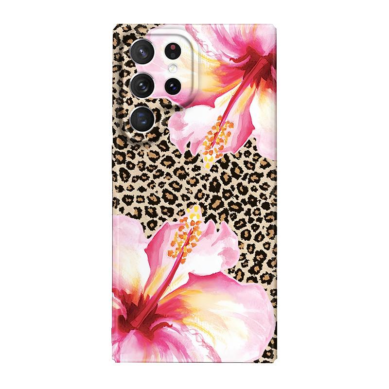 European and American Retro Spice Girl Leopard Print Fuso Flower Samsung Galaxy S25U Film Mobile Phone Case S24 + Anti-drop Protective Case