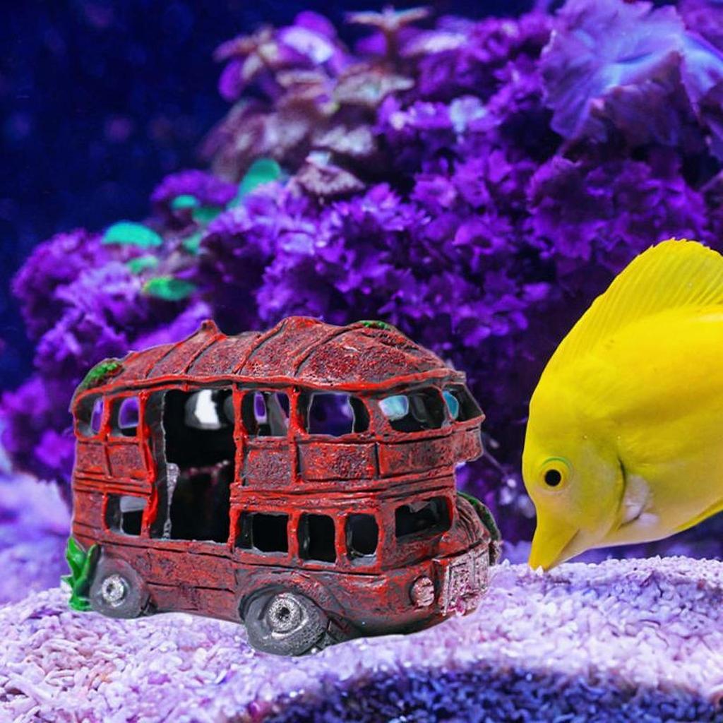Aquarium Decoration Featuring Auto Wreck for Aquatic Habitat