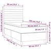 VidaXL Slat Bed Base with Mattress and LED, Upholstered Bed, Single Bed, Adult Bed for Interior Bedroom, 3135477