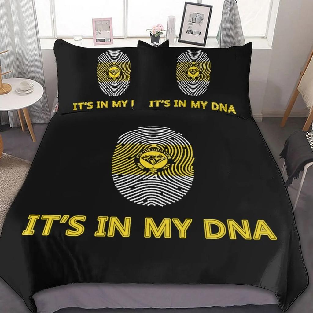 3D-gedrucktes Maccabi Netanya-Bettwäscheset, Bettbezug, Schlafzimmer-Tröster, Einzel-, Zwillings- und Kingsize-Bettbezug, Heimtextilien