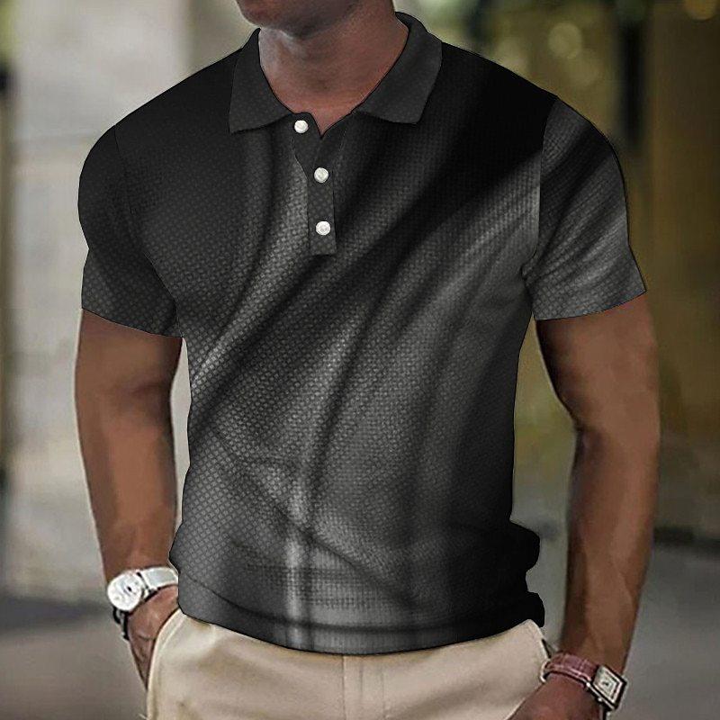 

men polo shirt short sleeve 3d print tops fashion polyester breathable comfortable polos shirts 4XL