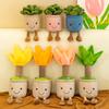Succulent Potted Doll Pine Tree Ornaments Fun Simulation Tulip Plants Home Study Living Room Decoration