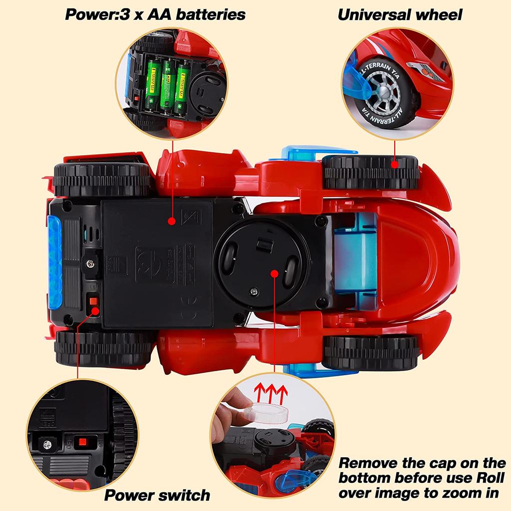 2 in 1 Deformation Car Toys Automatic Transform Robot Model Dinosaur With Light Music Early Educational Dino Toy For Boy Gift