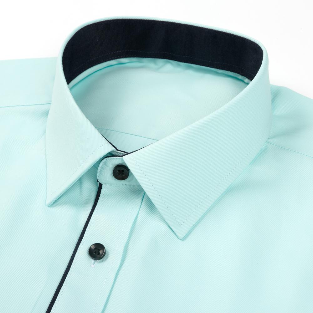 Herren Klassische Langarm Einfarbig Basic Businesshemden Bequem Semi-formal Business Gesellschaftlich Standard-Passform Pflegeleicht Bürohemd