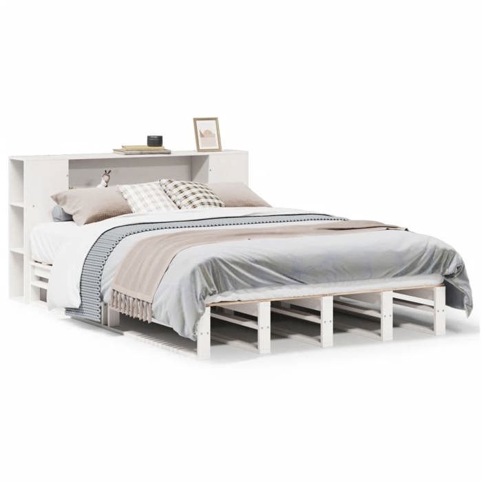 VidaXL Bunk Bed Without Mattress White 135x190 Cm Solid Wood, Bed, Bedroom Furniture, Bed with Storage, Bed 3323894