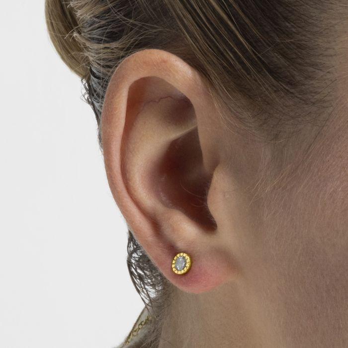 Boucles d'oreilles - LUXENTER - Naadim - Argent 925 - Oxyde de zirconium - Plaqué or 18 carats