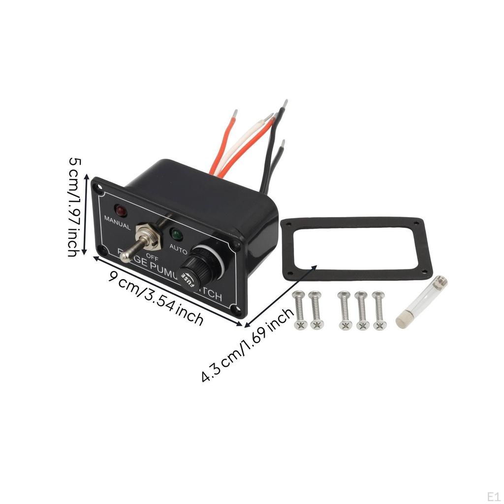 Bilge Pump Switch Panel ManualOffautomatic with Indicator Lights 12V for Boat