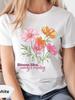 Aloha Hawaiian Hibiscus Flower Print Women T Shirt Casual Short Sleeve O-neck Summer Beach Oversized Tops Women Tropical Tops