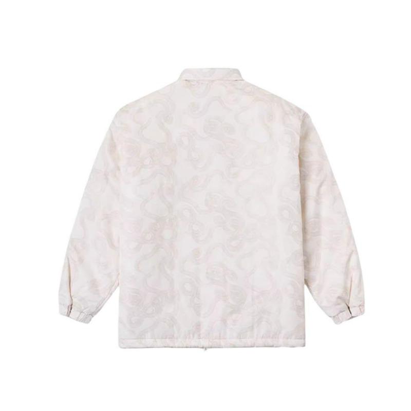Vans LT Gepolsterte Jahr des Drachen Knopfleiste Coach Jacke Unisex Jacke Off-White Kariert VN000P36F7J