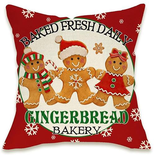 Gingerbread Delights: Festive Christmas Pillowcases with Baked Goodies Designs Sofas, Bedroom Pillow Covers, Holiday Gifts