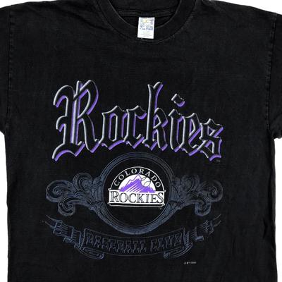 T-Shirt COLORADO ROCKIES vintage anni '90 TAGLIA L mlb baseball hip hop