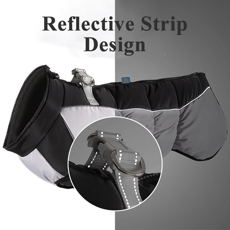 Winter Warm Pet Dog Coat Waterproof Pet Jacket for Medium Large Dogs Reflective Thickened Plush Dog Clothes Dog Accessories