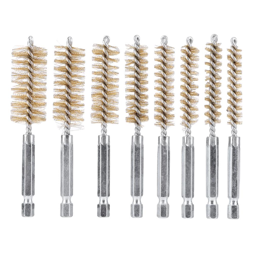 6/8/10/12 Pcs 8mm-19mm Wire Brush Twisted Wire Cleaning Brush Washing Polishing Tools Wire Pipe Cleaning Brush for Power Drill