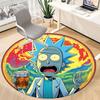 1pc Rick and Morty Office Round Area Rug, Indoor Mat Suitable For Office, Under Office Chairs Bedroom Living Room Home Decor a0908176