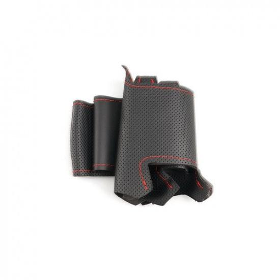 DIY Hand Sewing Steering Wheel Leather Cover For Hyundai Genesis Coupe 2010-2016 Microfiber + Perforated L