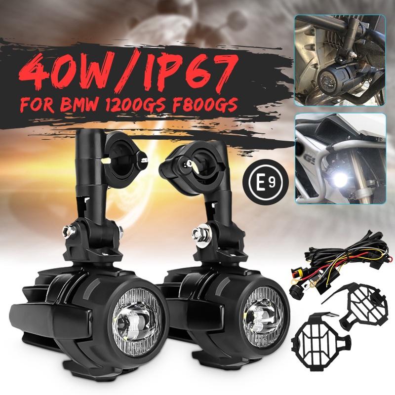 

1 пара 40 Вт мотоциклетных светодиодных вспомогательных противотуманных фар, лампа для безопасного вождения для BMW R1200GS ADV