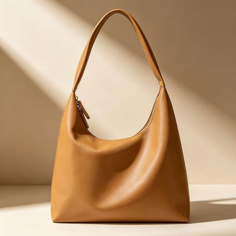 Tote Bag Korean Version Simple Fashion Bag Large Capacity Commuting Bag Casual Soft Leather Shoulder Bag Wholesale